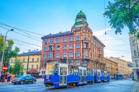 The old edifices in Krakow, Poland Stock Photos