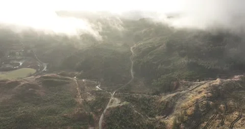 Old Edinburgh Road through the clouds Stock Footage 240193239