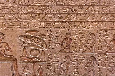 Old egypt scriptures background Old egypt scriptures - archeology backgrou... Foto stock