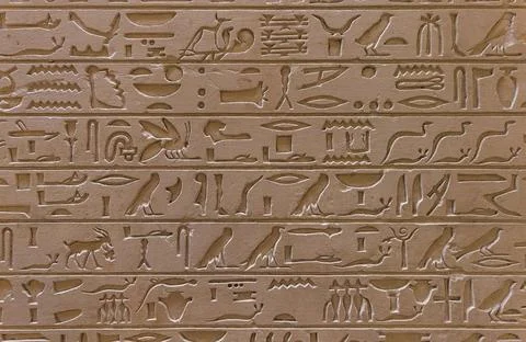 Old egypt scriptures background Old egypt scriptures - archeology backgrou... Foto stock