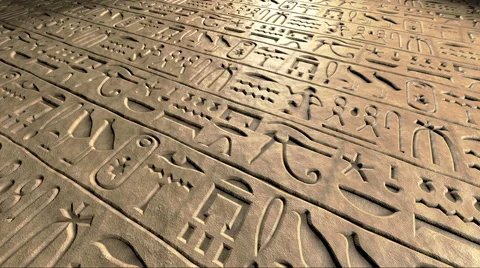 Old egyptian hieroglyphics loop 3d animation 스톡 동영상 63794222