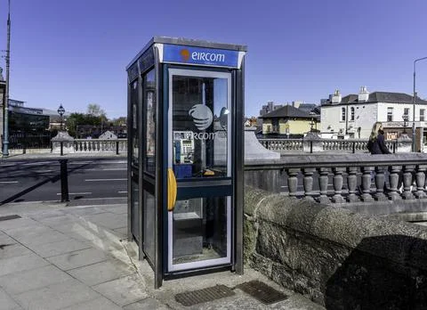 An old Eircom telephone box located in Ballsbridge, Dublin, Ireland. Stock Photos