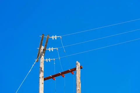 Old electric line Stock Photos