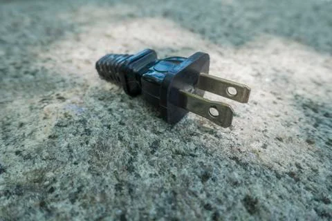 Old electric plug without cord Stock Photos