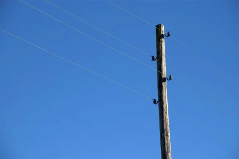 Old electric pole Stock Photos