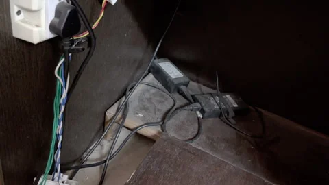 Old electric wiring Stock Footage 310252428