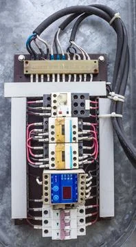 Old electrical cabinets Stock Photos