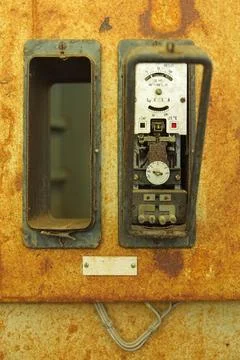 Old electrical meter. Foto stock
