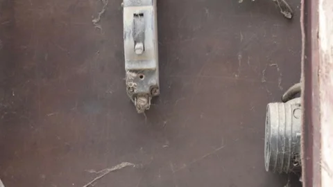 Old electrical panel in a cobweb Stock Footage 330581041