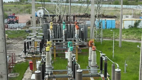 Old electrical substation closer look Video stock 239251280