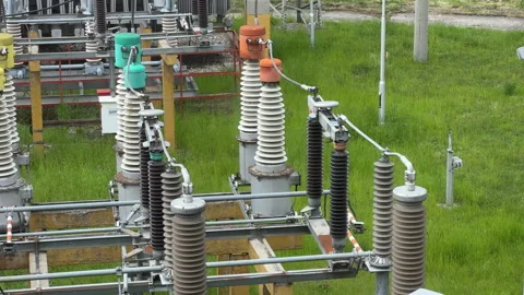 Old electrical substation equiplment Video stock 239251275