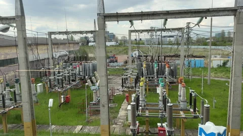 Old electrical substation Video stock 239251282