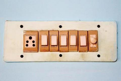 Old Electrical Switch Board Stock Photos