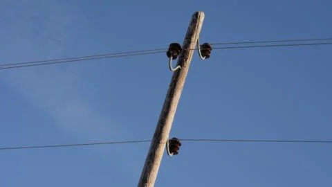 Old electrical tower pole Stock Photos