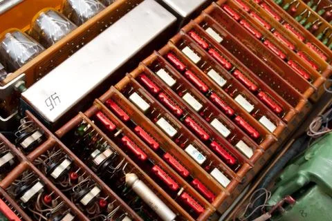 Old electronic block Stock Photos