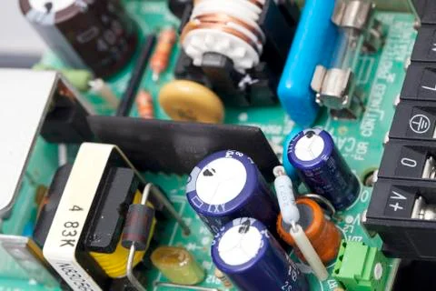 Old electronic circuit Stock Photos