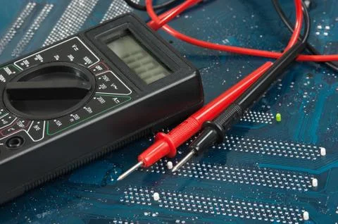 Old electronic components Foto stock