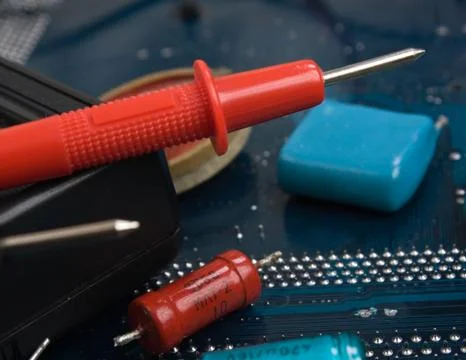 Old electronic components Foto stock