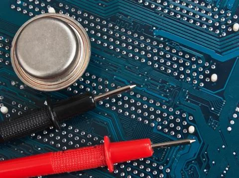 Old electronic components Foto stock