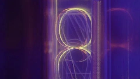 An Old Electronic Lamp Clock Counts Down The Time On The Dial. Stock Footage 255134246