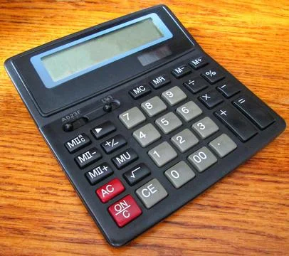 Old electronic microcalculator Stock Photos