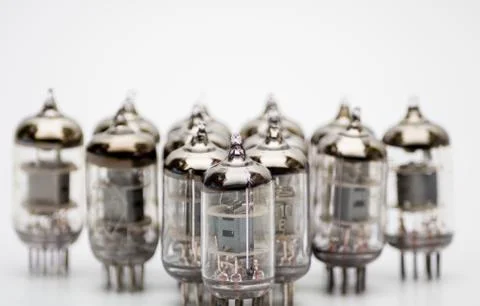 Old electronics lamps Stock Photos
