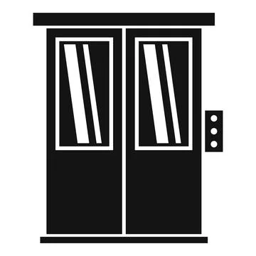 Old elevator icon, simple style Stock Illustration