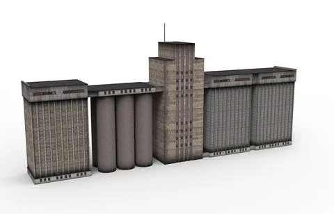 Old elevator render on a white background. 3D rendering Stock Illustration