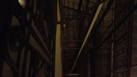 Old elevator in Rome. Stock Footage 136270832