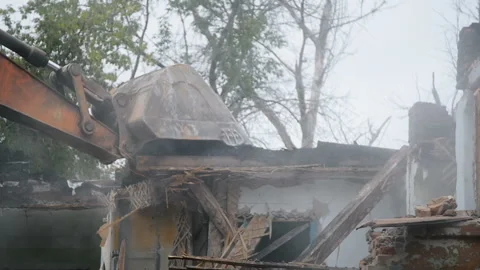 The old empty abandoned building Stock Footage 98852093