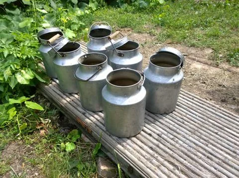 Old empty aliminium cans Stock Photos