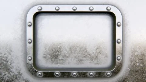 Old empty aluminium metal frame Stock Illustration