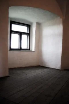 Old empty and abandoned medieval room Stock Photos