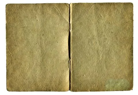 Old Empty Book Isolated Pages of an Old Book Isolated On The White Backgro... Stock Photos
