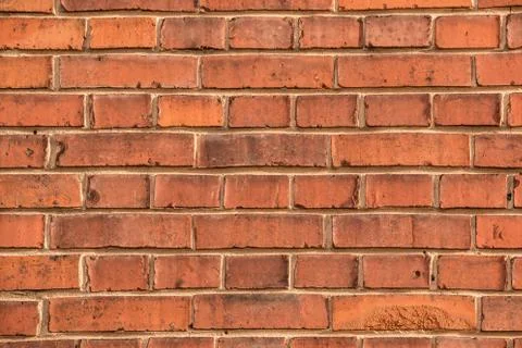 Old empty brick house factory wall with red bricks Stock Photos