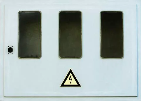 Old empty electric box Foto stock