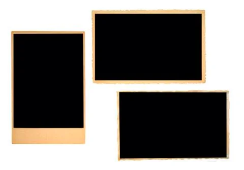 Old empty empty photographs, isolated photo prints, free copy space Stock Photos
