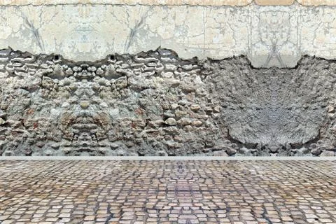 Old empty outside shot Stock-Illustration