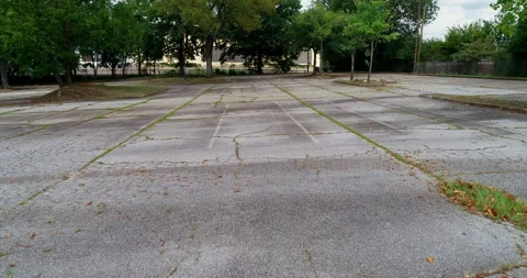 Old empty parking lot Stock Footage 150143745