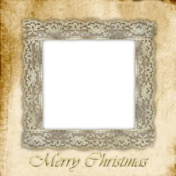 Old empty photo frame for christmas Stock Illustration