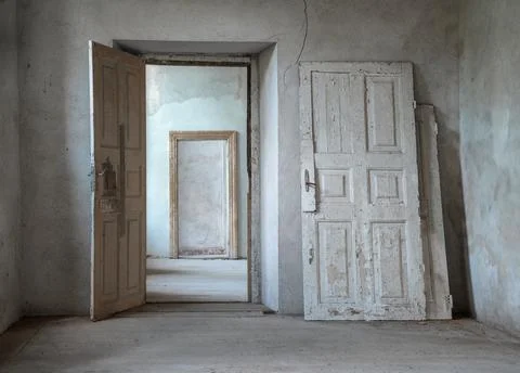 Old, empty room background Stock Photos