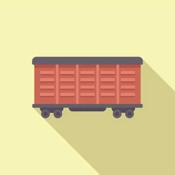 Old empty wagon train wagging on railroad Stock Illustration