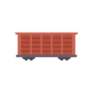 Old empty wagon train wagging through countryside Stock Illustration