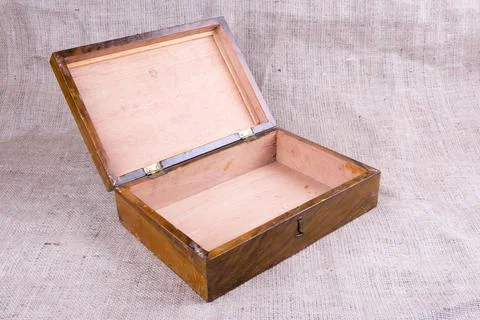 Old empty wooden box Stock Photos