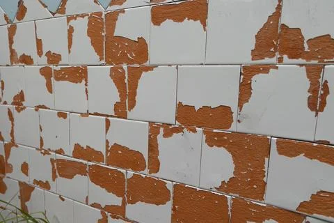 An old enamel tile wall texture. Stock Photos