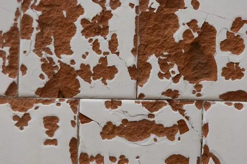 An old enamel tile wall texture. Stock Photos