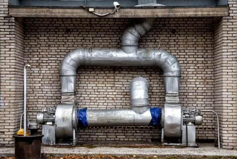 Old energy facility Stock Photos