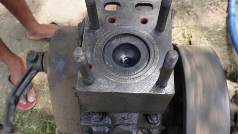 Old Engine Cylinder Stock-Footage 333969445