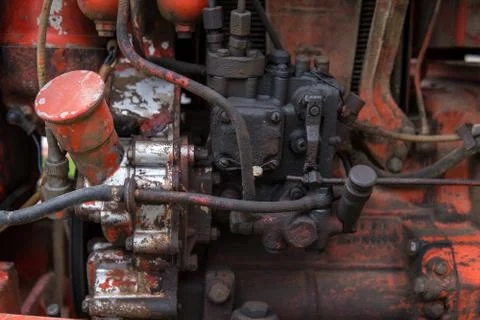 Old engine detail Stock Photos