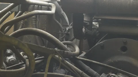 Old engine machine Stock Footage 94445032